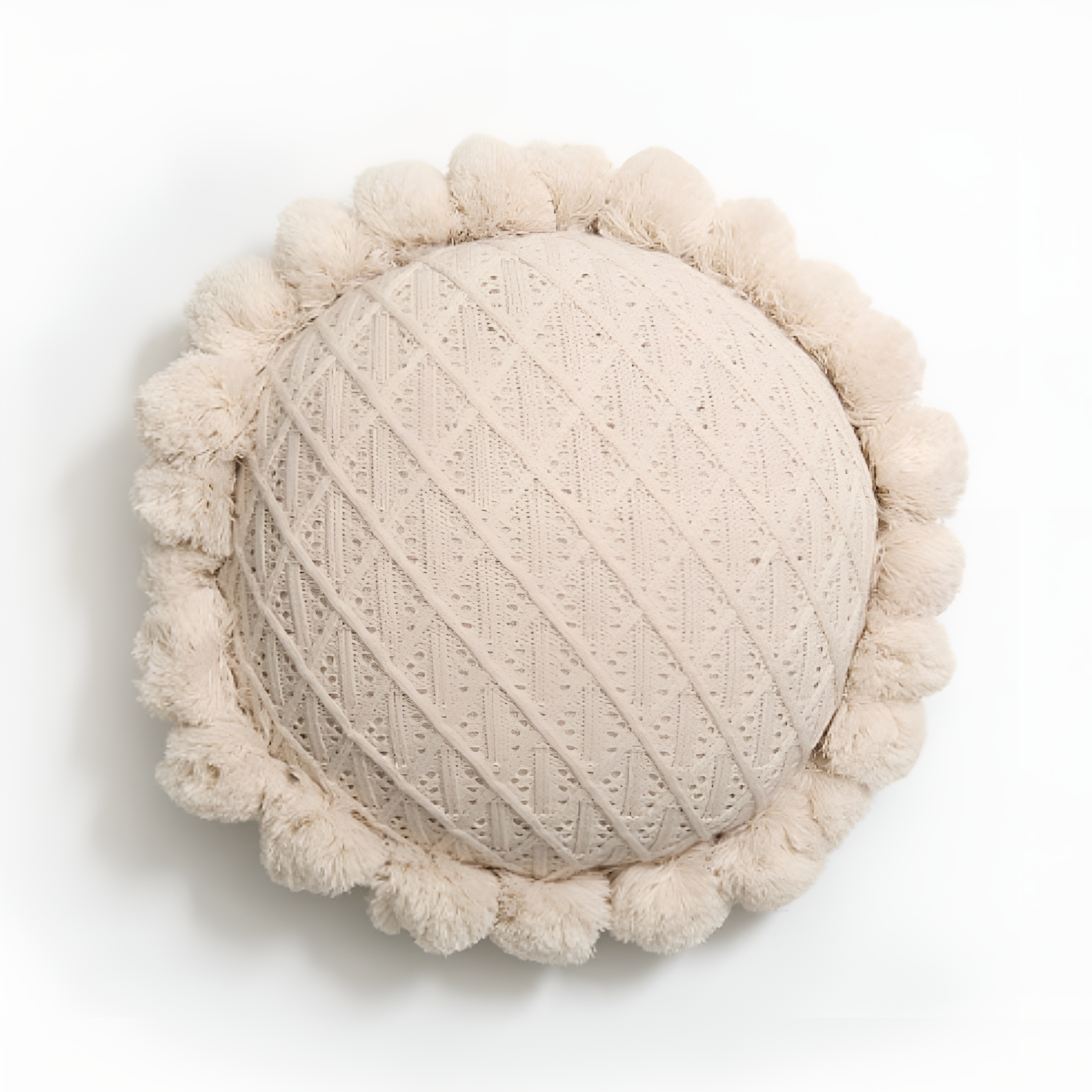 Coussin Pom-Pom Tournesol Chic