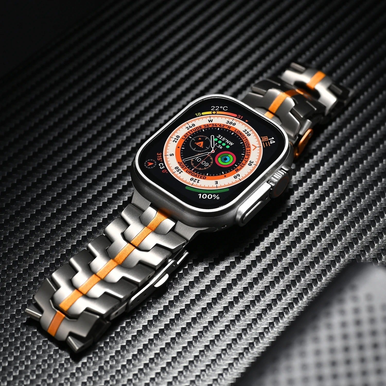 Keith Lane | Bracelet de montre de luxe en titane pour Apple Watch