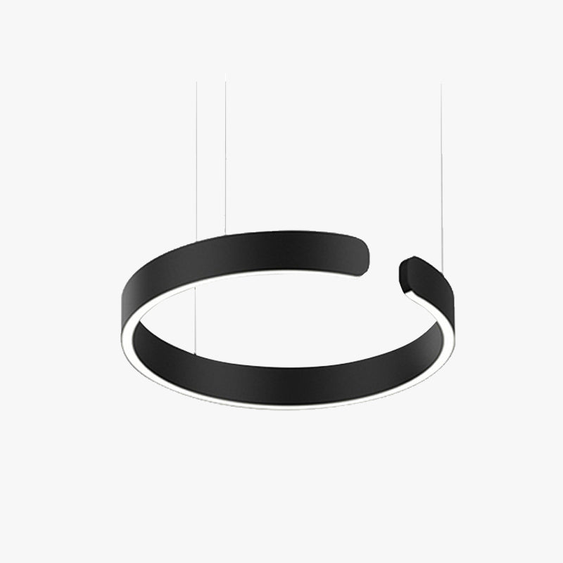 ModerneLuxe | Lustre LED circulaire contemporain – pour chambre, salle à manger et salon