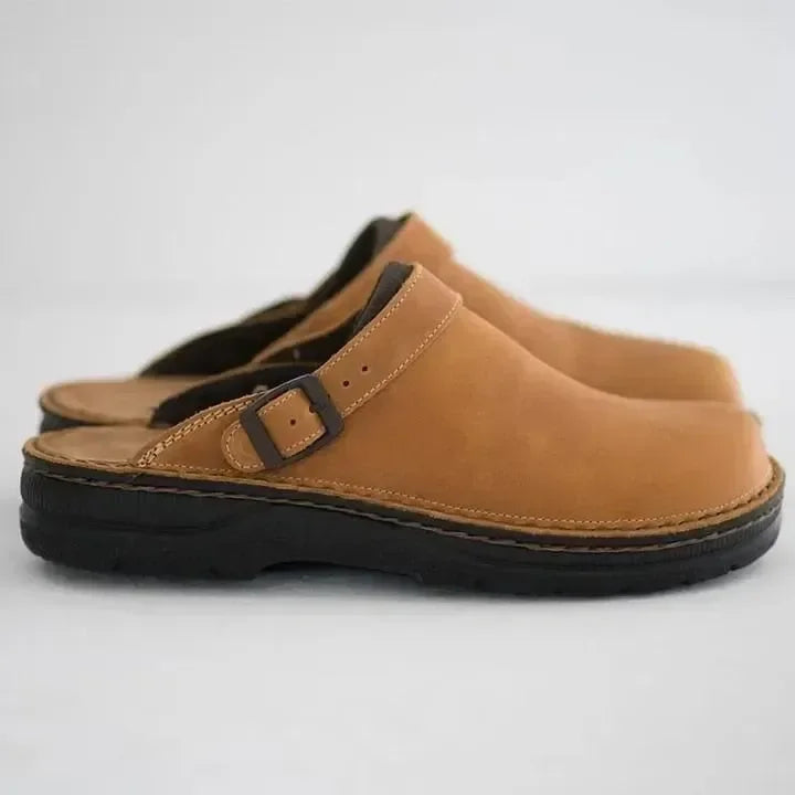 Eluned - Orthopedic leather slippers for men