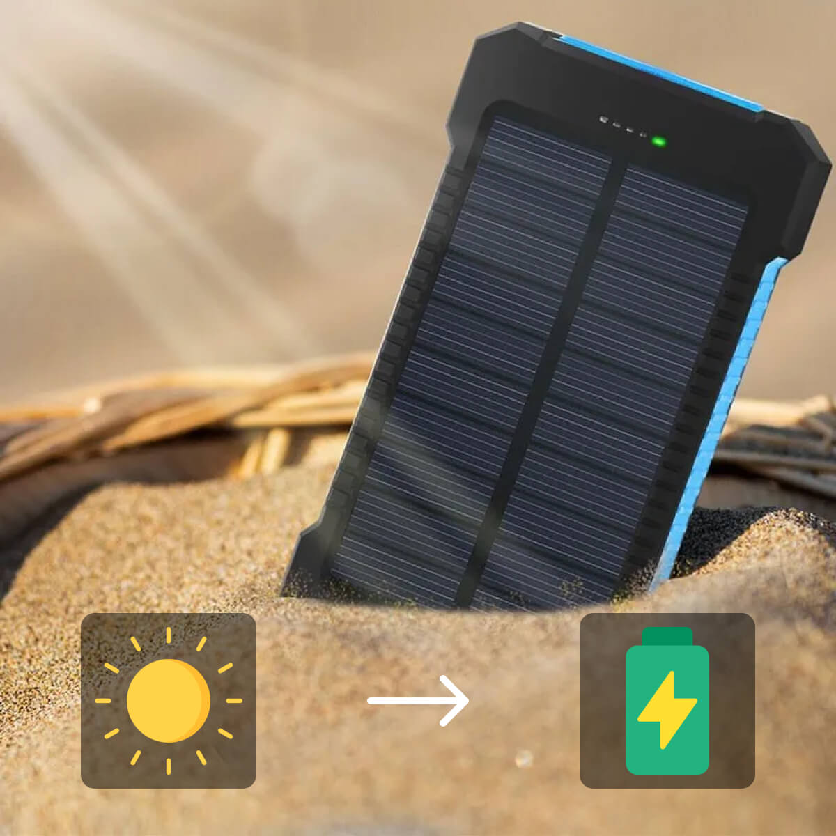 Cargador solar de 500000mAh Banco de energía impermeable externo