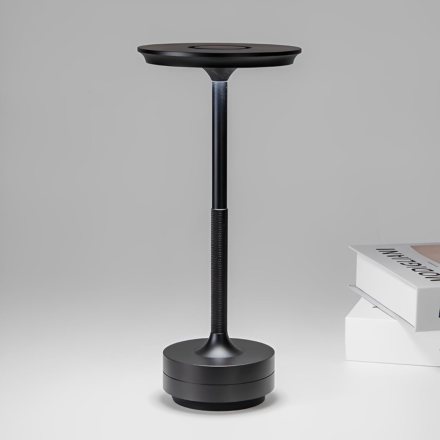 The "Disc" Rechargeable and Dimmable Aluminium Lamp