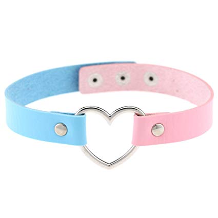 Vegan Leather Heart Collar