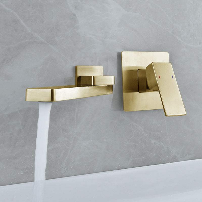 Single Handle Wall Mounted Bathroom Sink Faucet