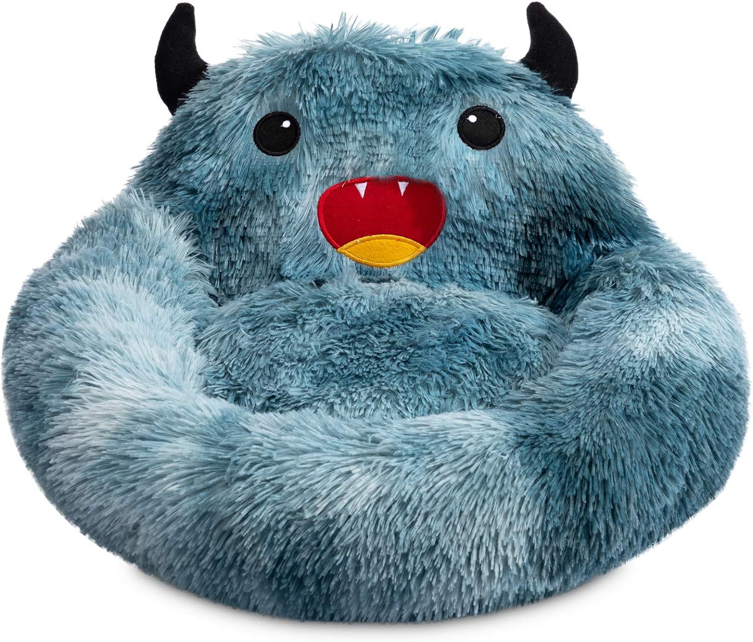 Monster Cozy Cave: Self-Warming Donut Pet Bed