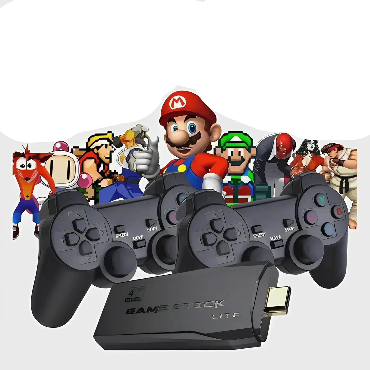 PixelDrive 64gb: Original with 2 controllers - Over 20.000 games from Mario to Pokémon