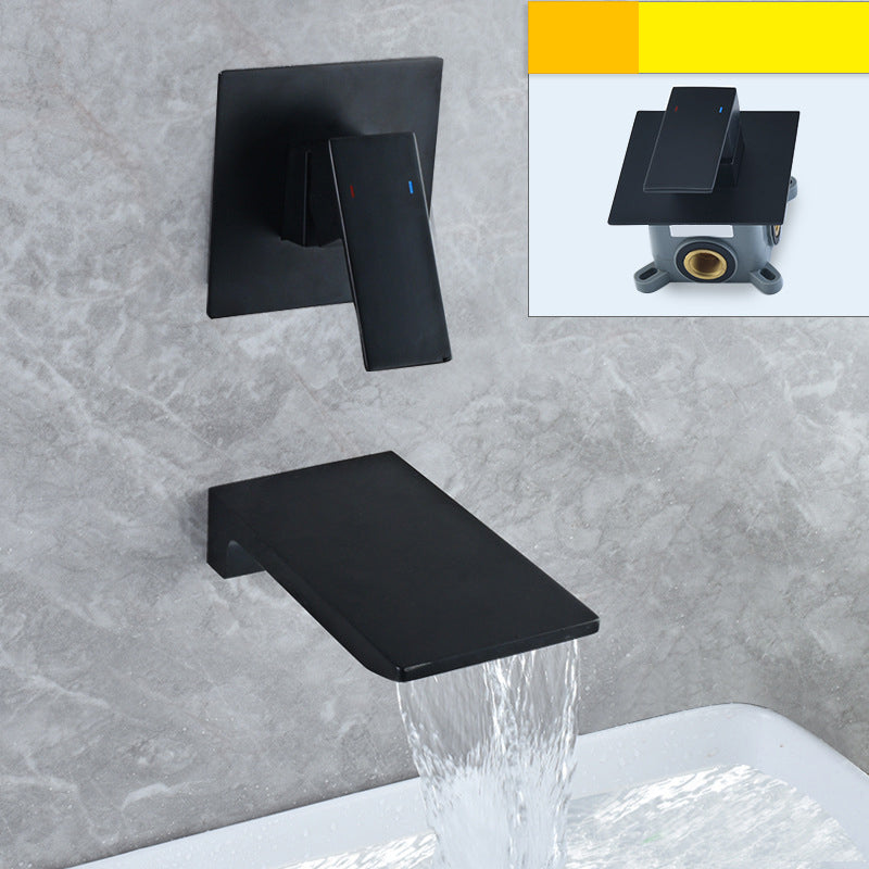 Waterfall Single Handle Wall Mounted Bathroom Sink Faucet