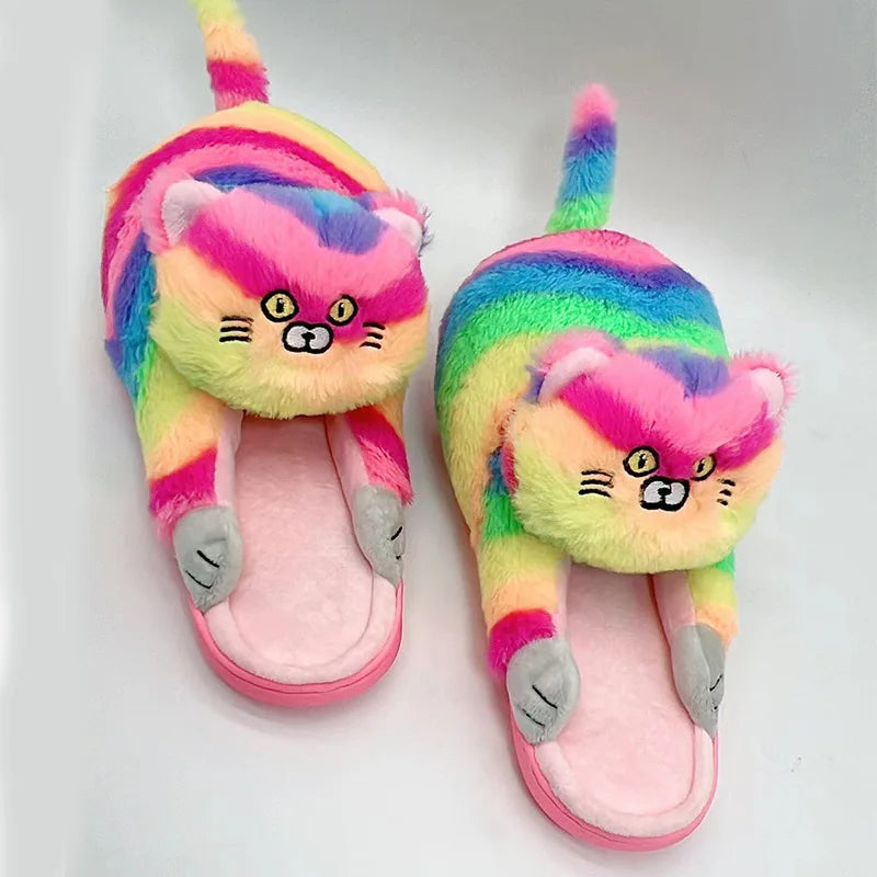 Pantuflas de peluche de gato FelineFuzz