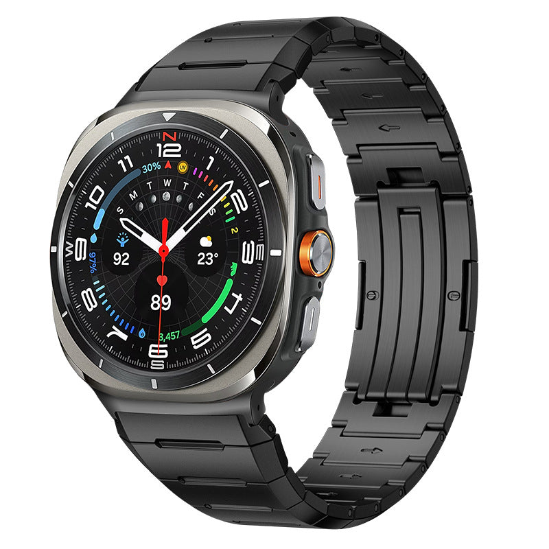 Fascia in Acciaio Streamlined a Sezione Geometrica Adatta per Cinturini Samsung Watch