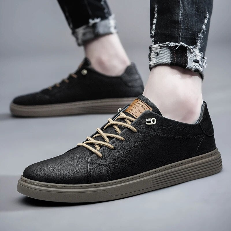 Black leather sneakers - Matteo