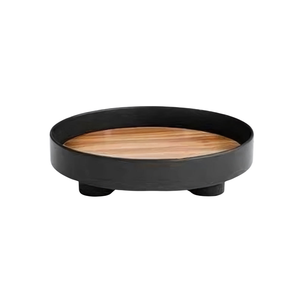 Plateau en bois rond moderne Barbara