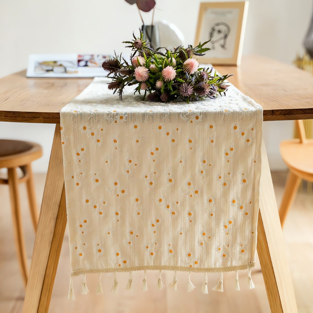 Lekne Daisy Broderte Boho Bordløper