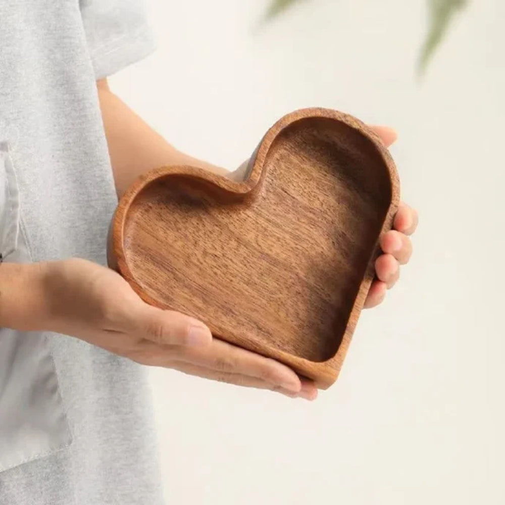 Kolekce občerstvovacích táců Rustic Heart | 4ks