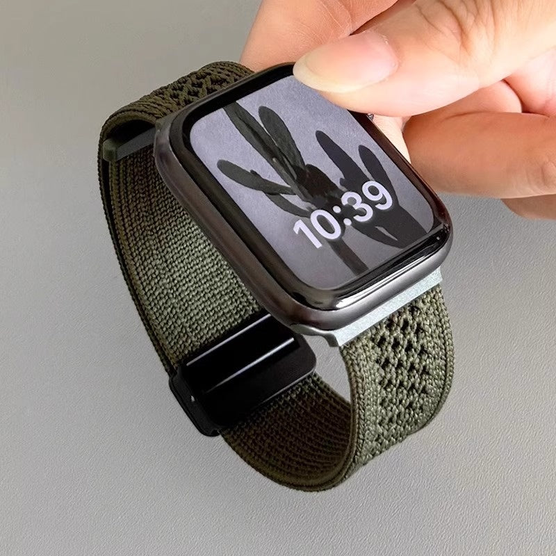 Bracciale in nylon intrecciato con chiusura magnetica per Apple Watch