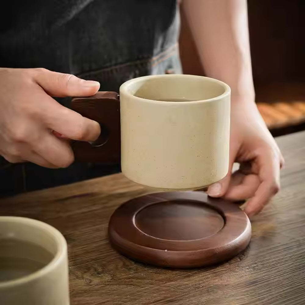 Taza de Palet de Madera Modernista