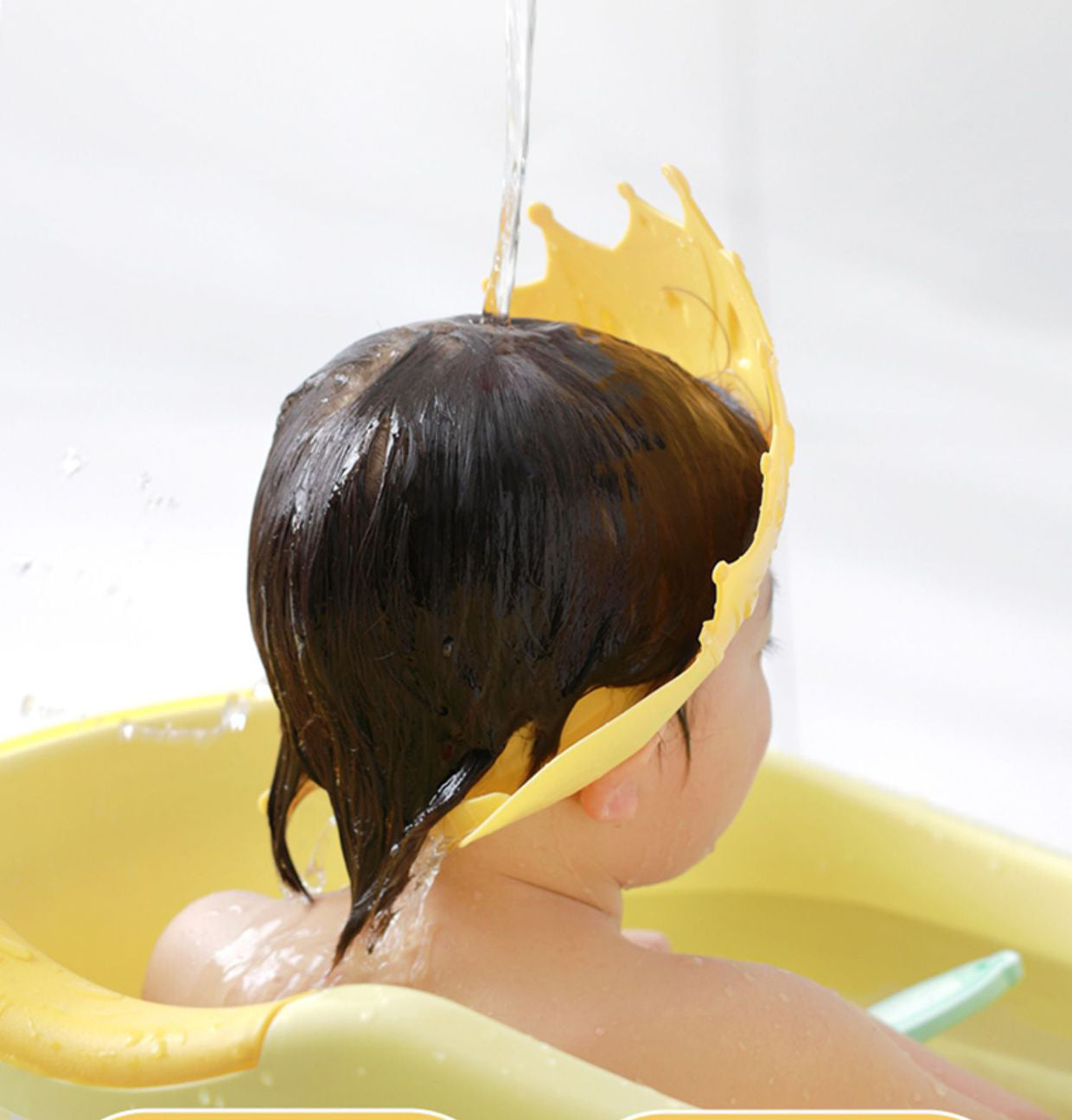 Shampoo Crown Cap™ - No more tears in the bath - Bath cap for kids