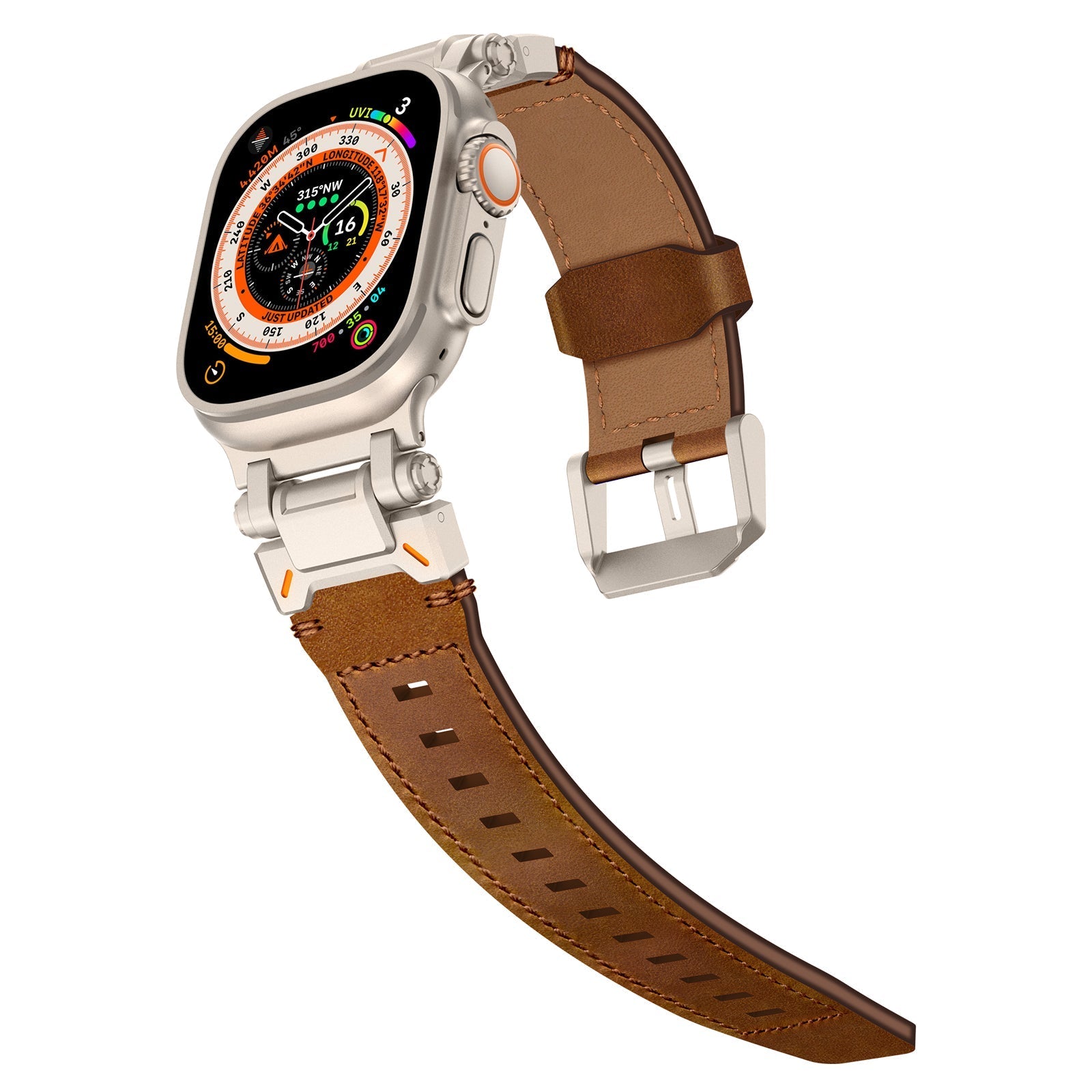 Bracelet en cuir Crazy Horse Explorer pour Apple Watch