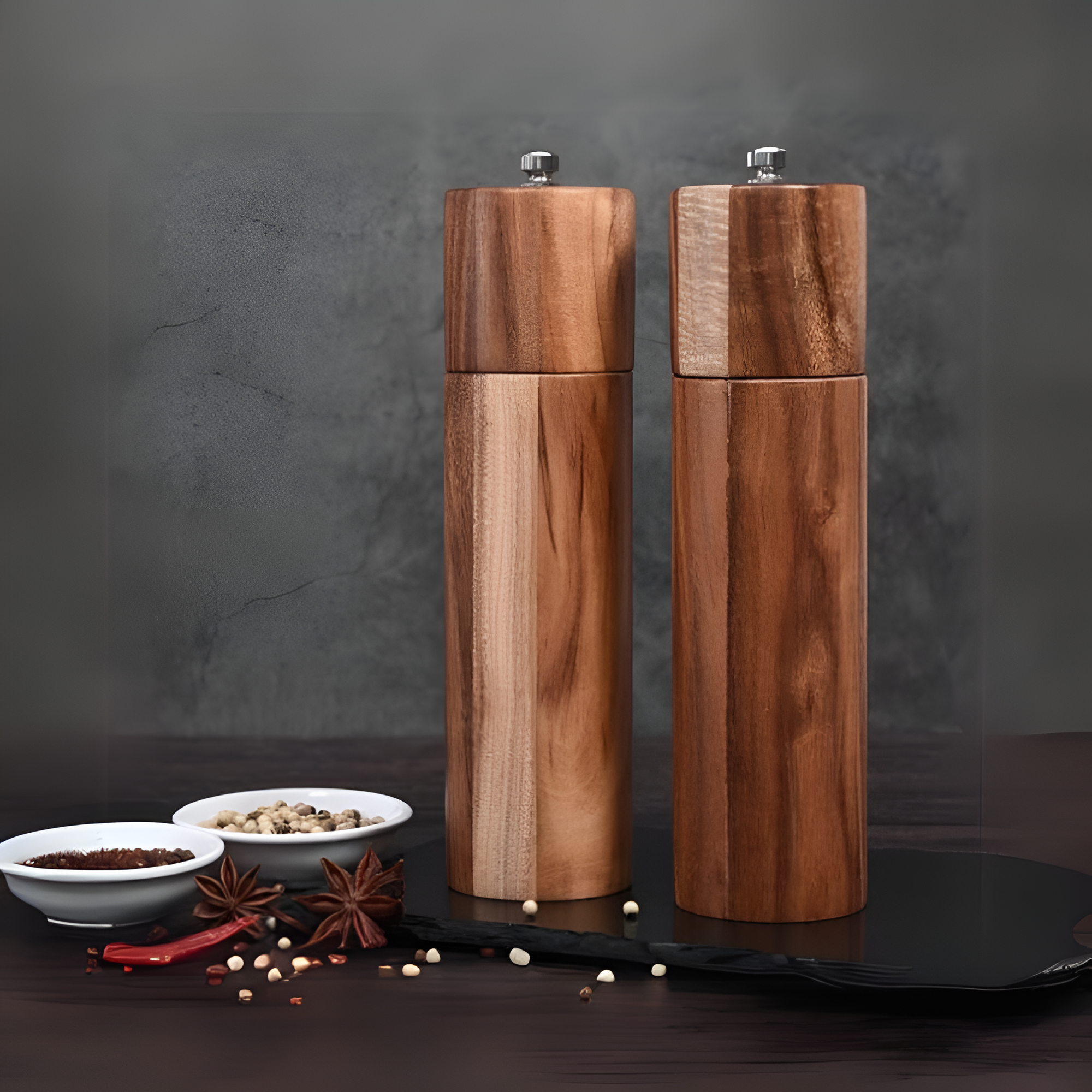 Minimalist Wooden Spice Grinders