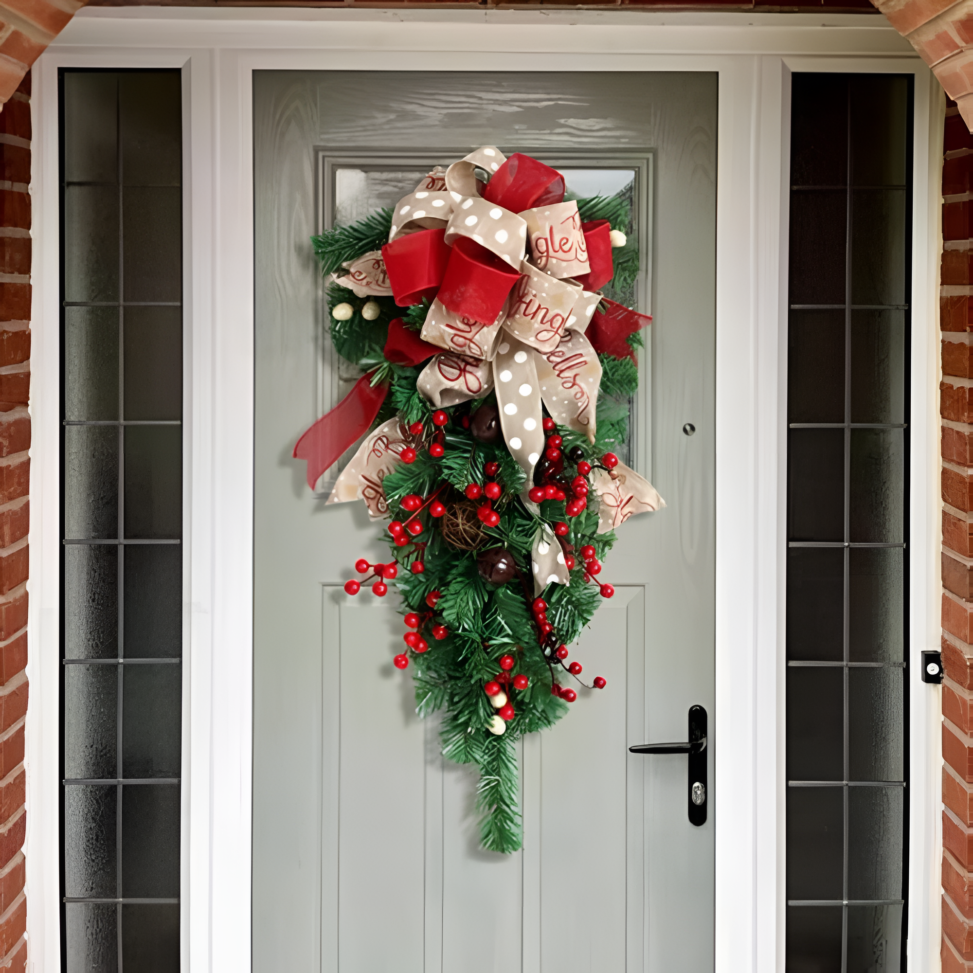 Couronne de Noël de porte de vacances