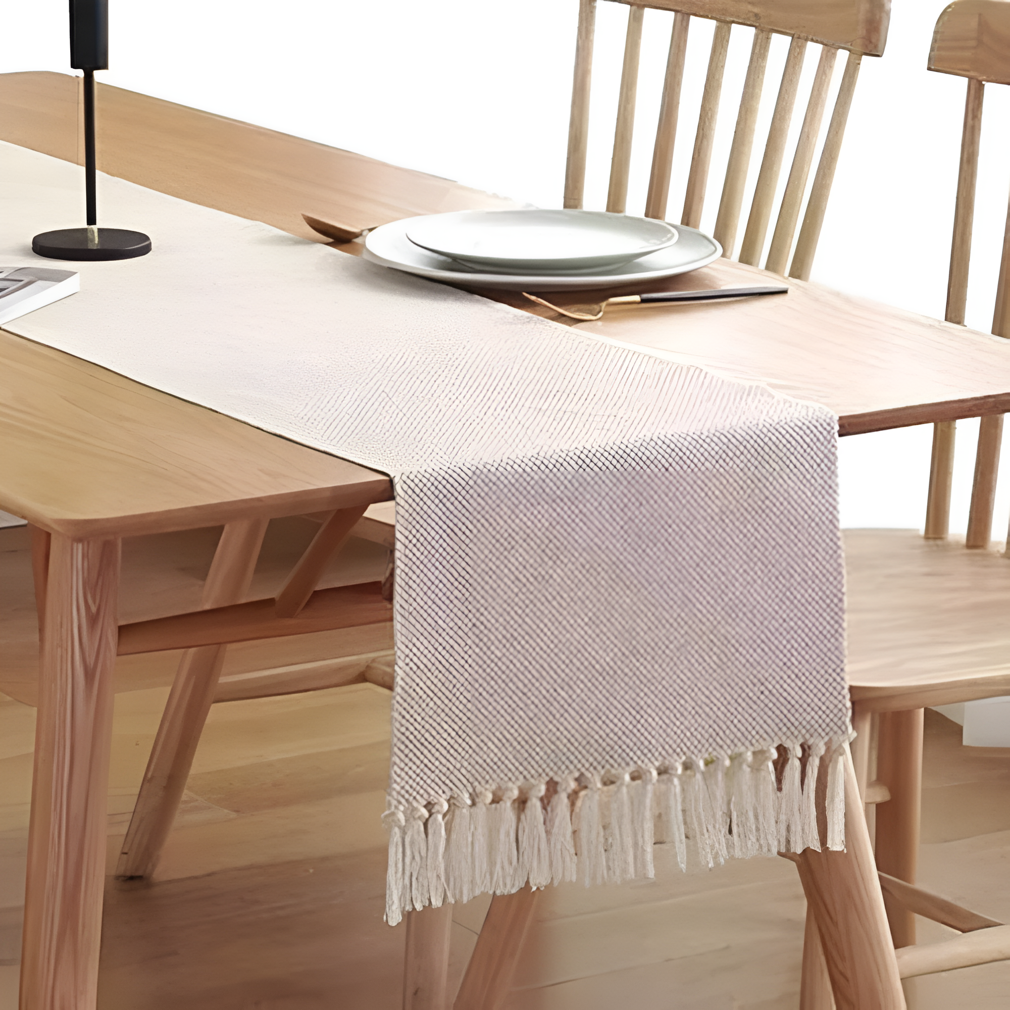 Nappe de table à manger tissée Boho