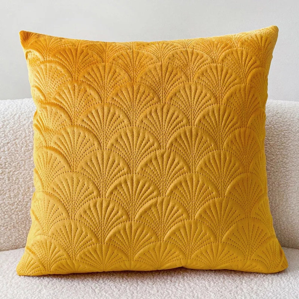 Coastal Velvet Shell Cushion Cover