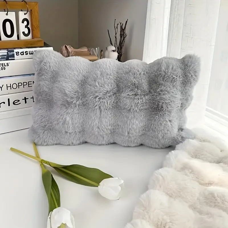 Rabbit Faux Fur Pillow Cover