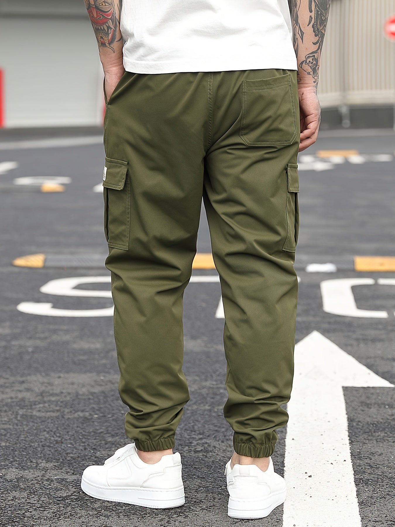 Beige Cargo joggebukse - Lukas