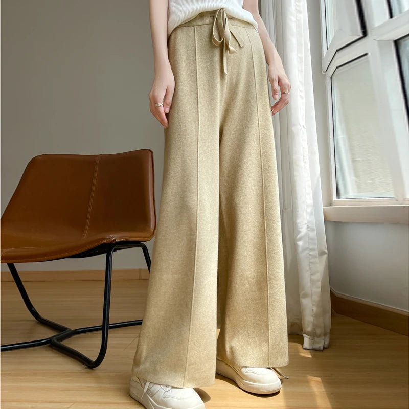 Pantaloni in Cashmere Relaxed Monarque