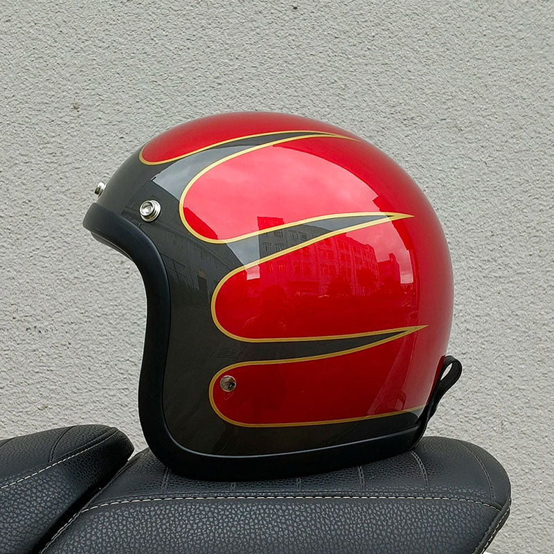 Casco moto vintage a basso profilo - Omologato DOT ed ECE