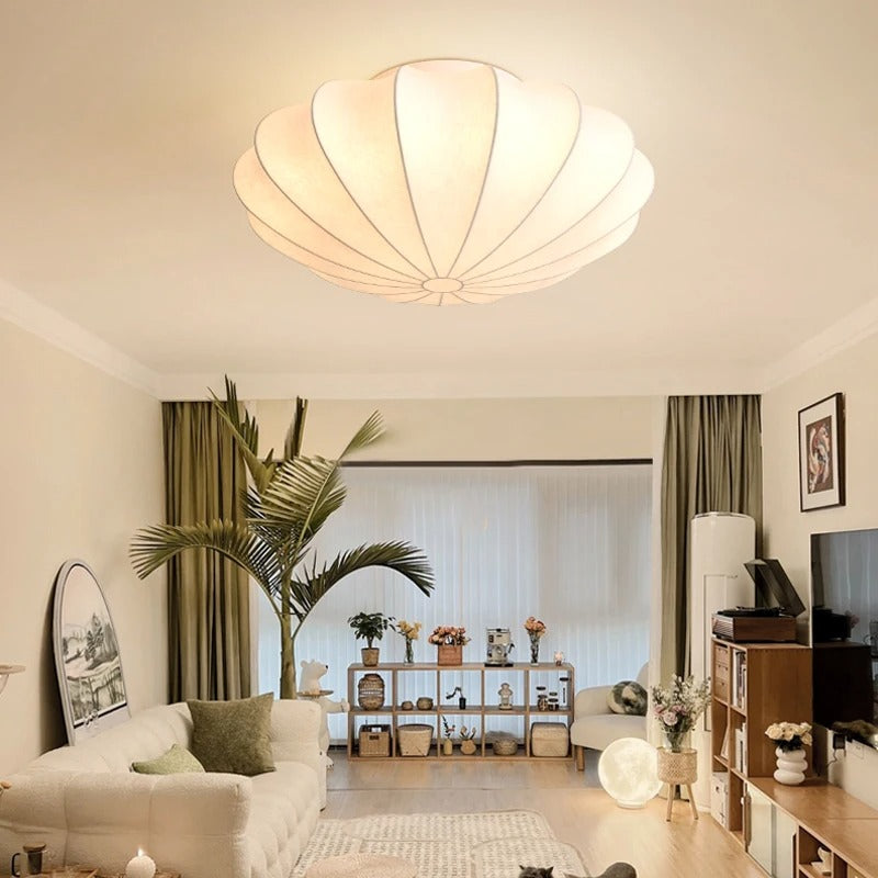 Zen Glow Silk Ceiling Light