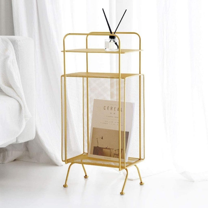 Blair Metal Side Table and Magazine Rack