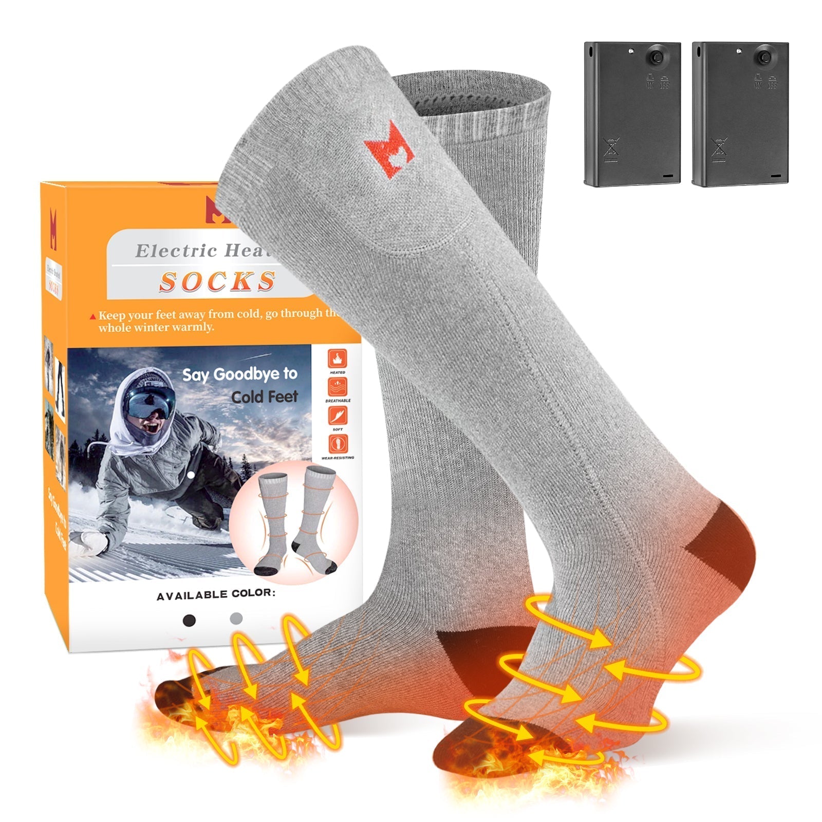 Battery Heated Socks（Gray）