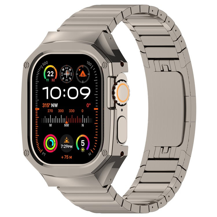 Pulseira de Aço Inoxidável com Caixa para Apple Watch