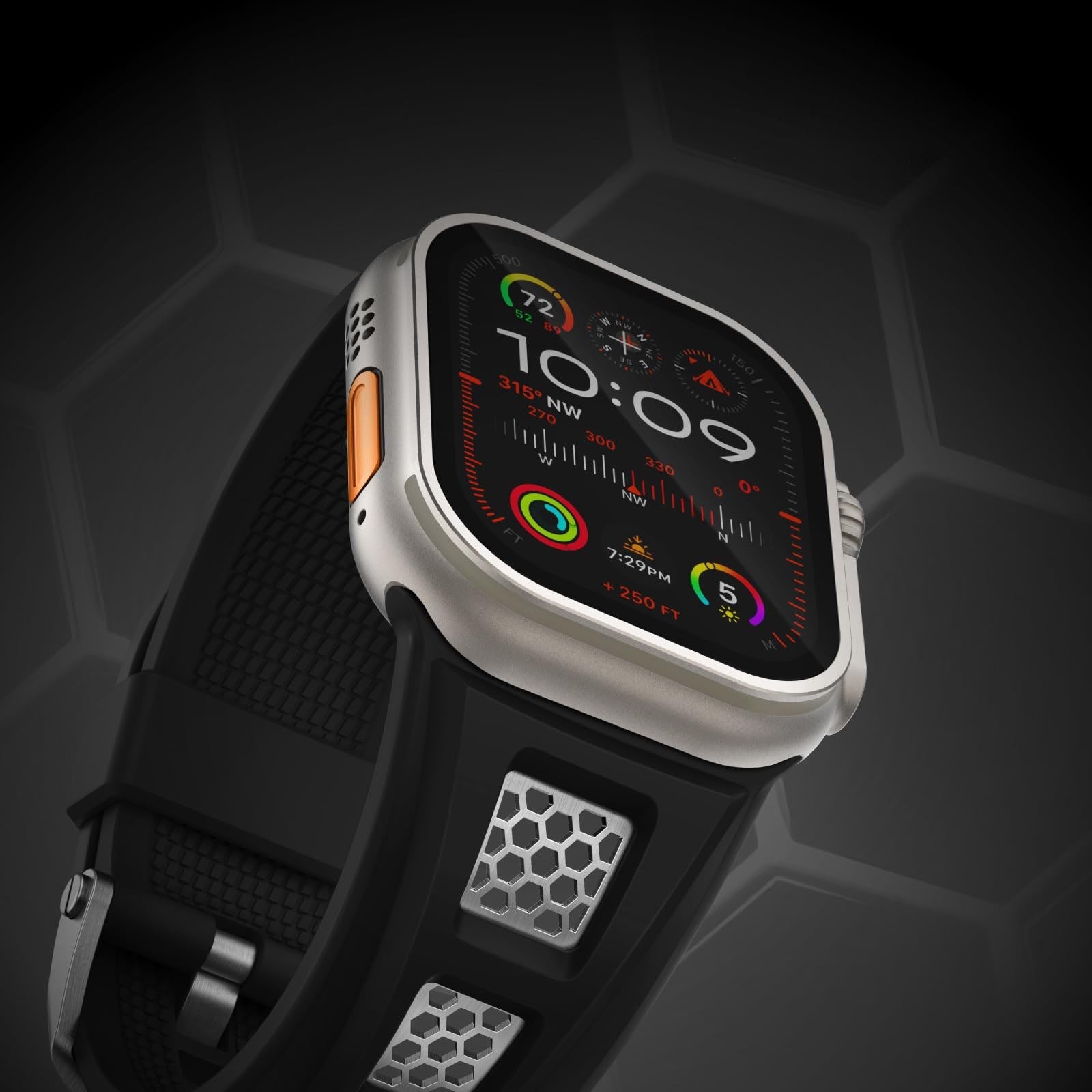 Pás pro Apple Watch z odolného silikonu Grid Rugged Sport