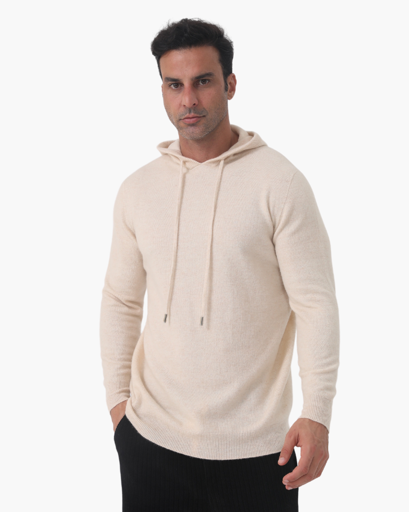 100% Cashmere hættetrøje