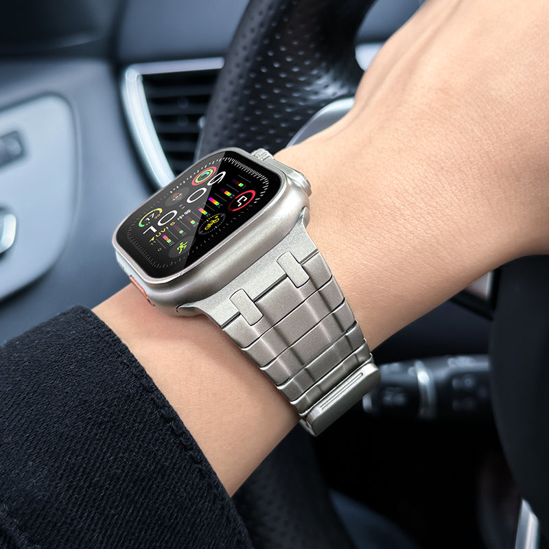 Bande magnétique en acier inoxydable givré AP pour Apple Watch