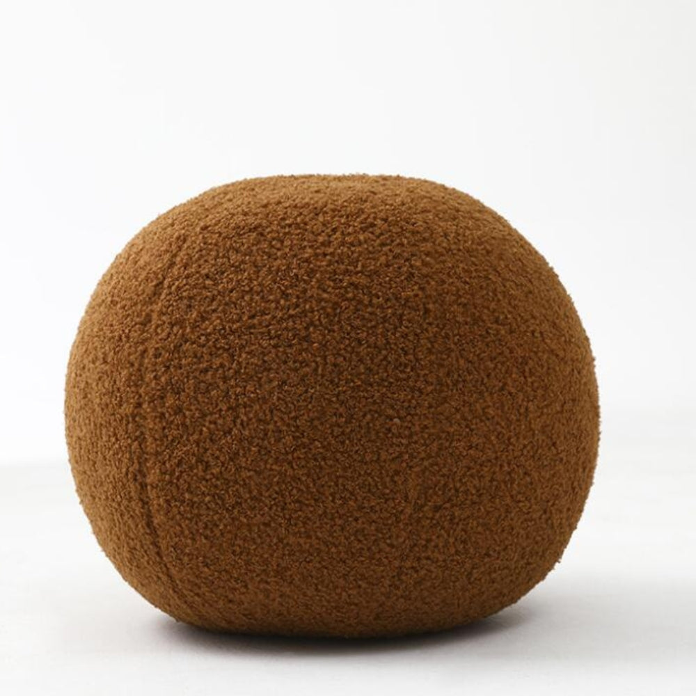 Plush Ball Shaped Boucle Cushion