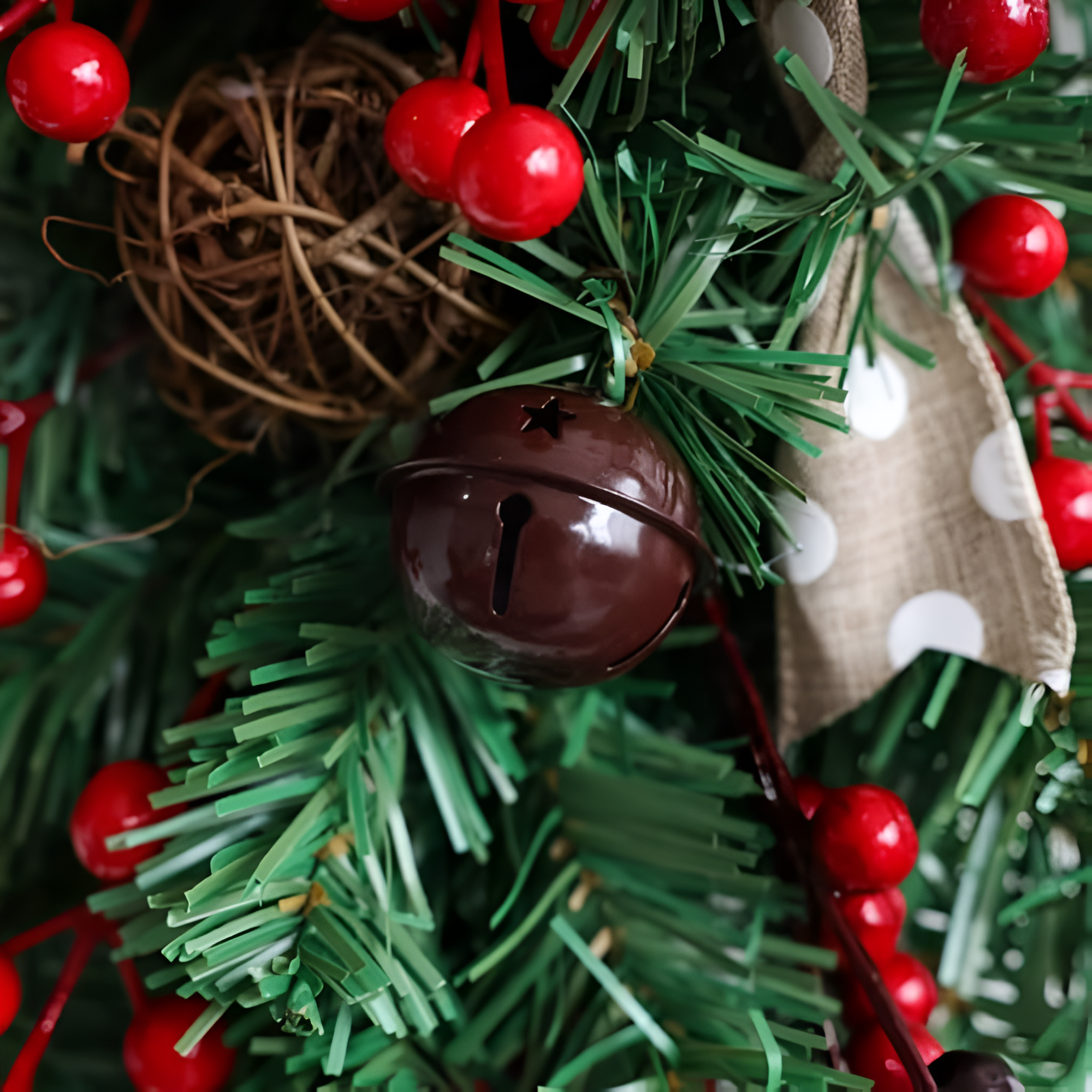 Couronne de Noël de porte de vacances