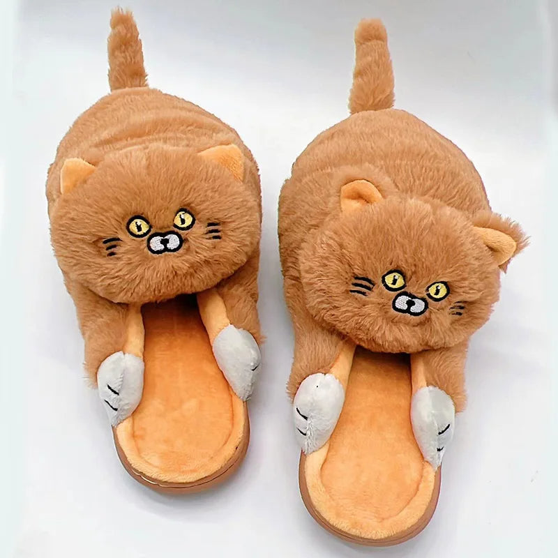 FelineFuzz Plush Cat Slippers