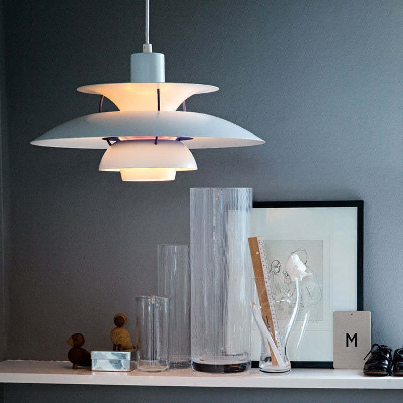 Lampe suspendue moderne à LED Morandi avec abat-jour