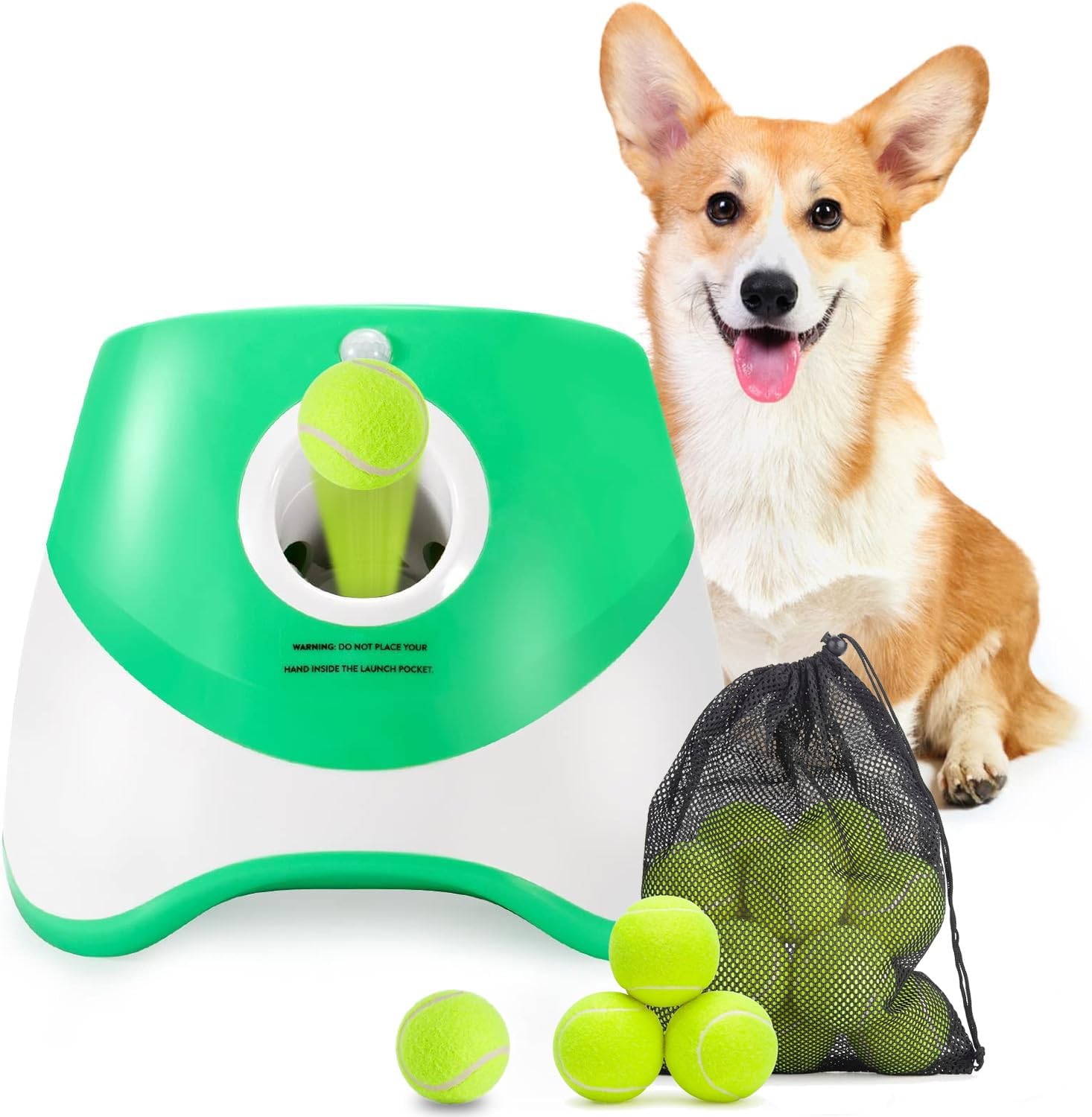 Automatic Dog Ball Launcher – 3 Distance Settings for Endless Fetch Fun