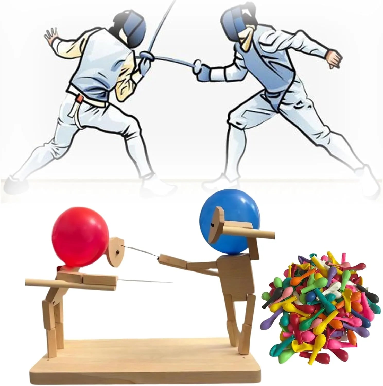 BalloonBrawlers – Marionetas de combate de madera hechas a mano