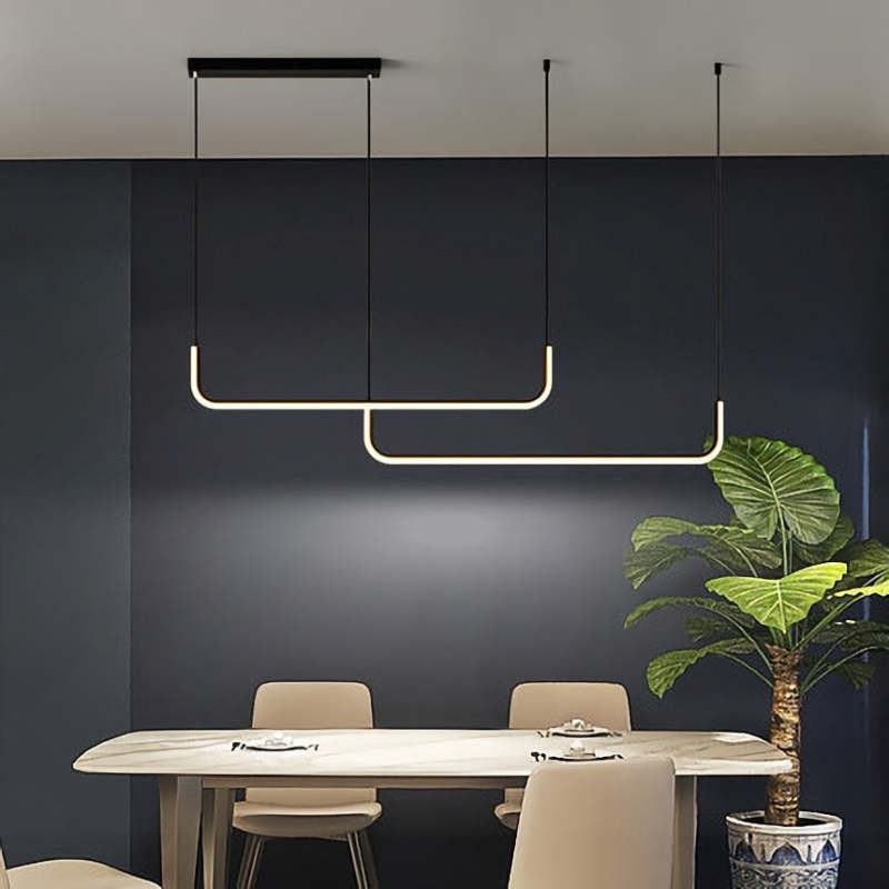 LuxeLight – Elegante lámpara colgante de metal y silicona