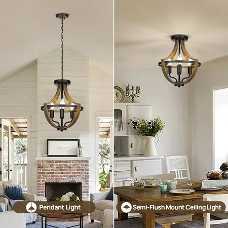 Rustic Glow Farmhouse Chandelier