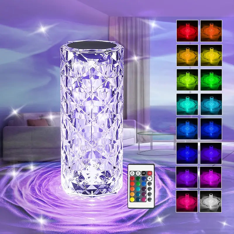 Lâmpada de Cristal Sensível ao Toque CrystalGlow™