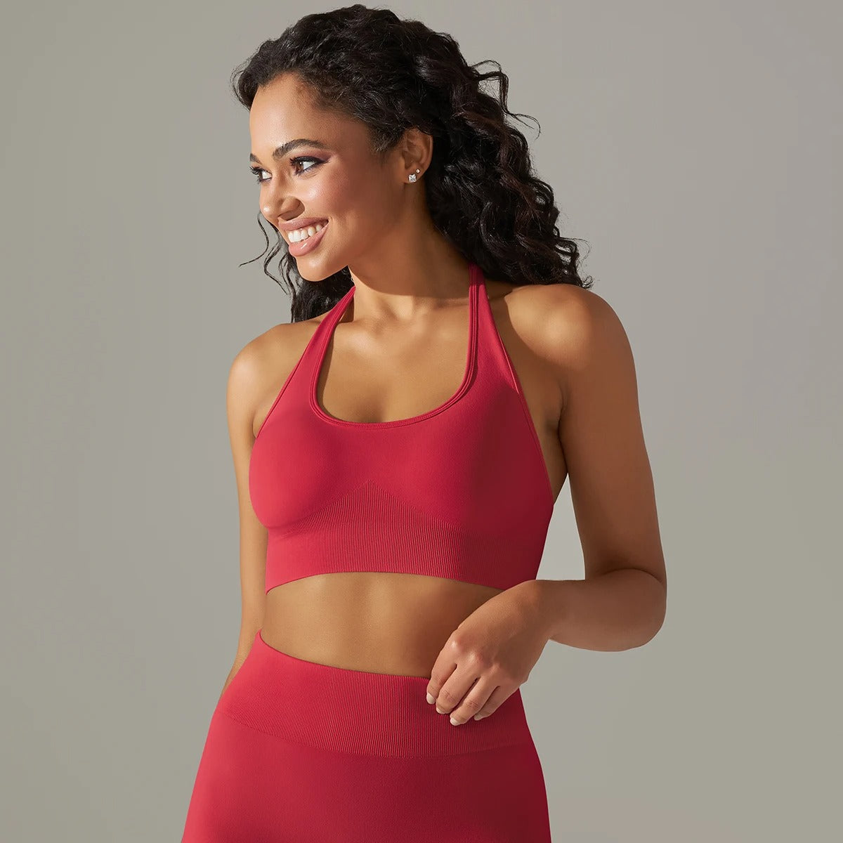 Halterneck High-Impact Support Sports Bra