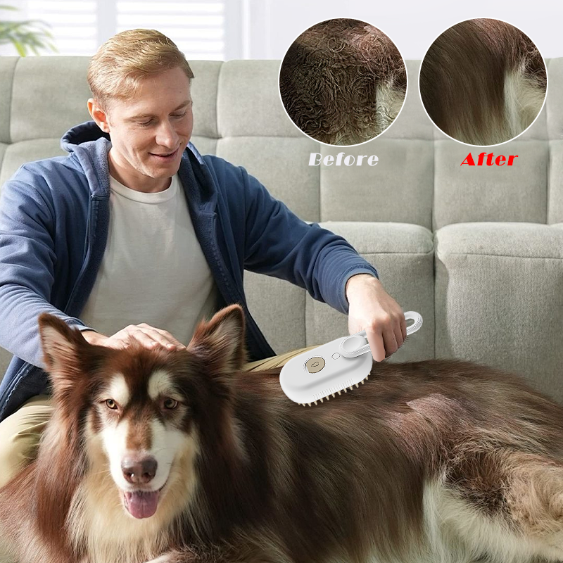 Pet Steam Hair Brush 3 v 1