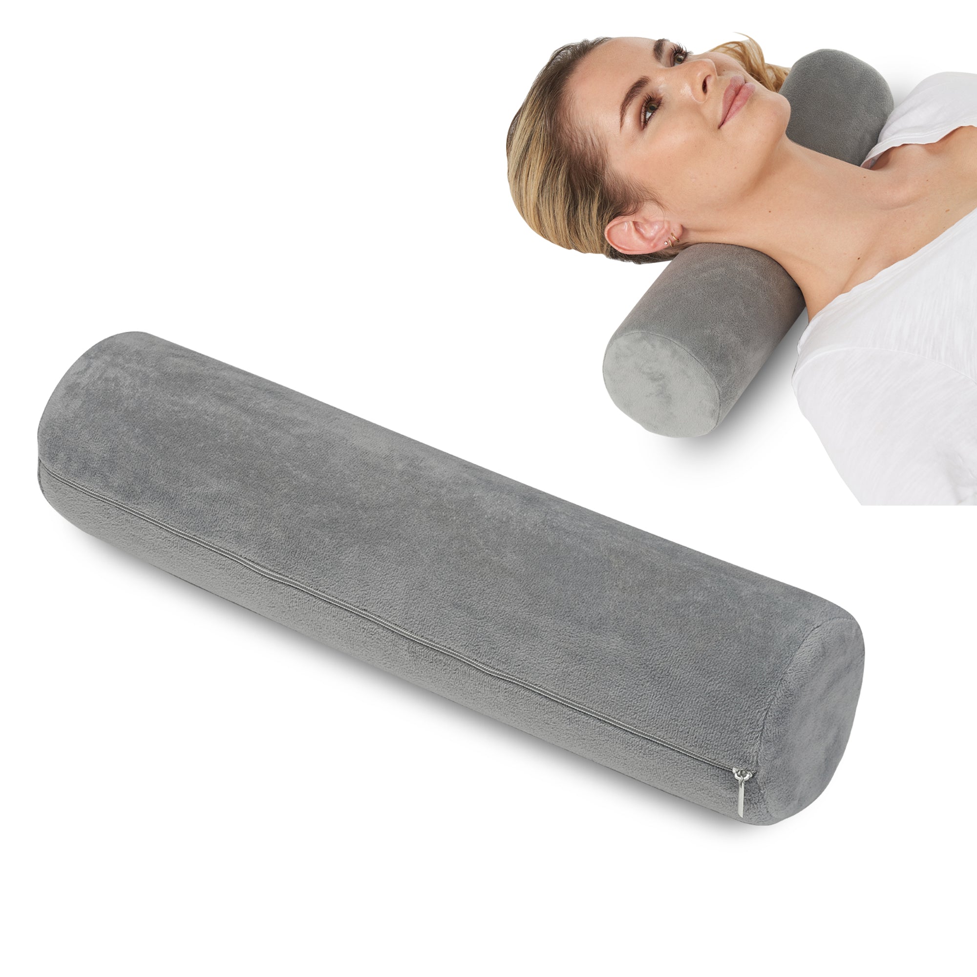 Almohada viscoelástica con rollo de cuello cervical - Solorfit