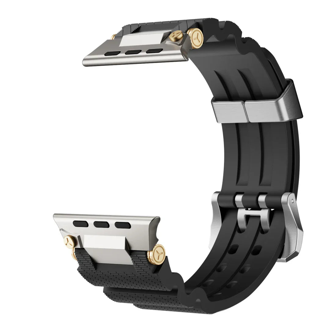 Mekanisk design silikonband för Apple Watch