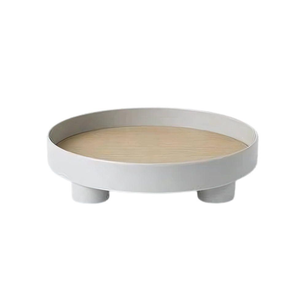 Plateau en bois rond moderne Barbara